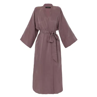 Niluu Rose Gold Blush Women's Kimono Robe In Pink