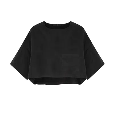 Niluu Women's Black Noir Harper Crop Tee