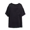 Niluu Women's Black Unisex Noir Mika Tee In Black
