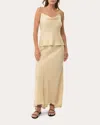 Niluu Women's Draped Linen Blend Camisole Top