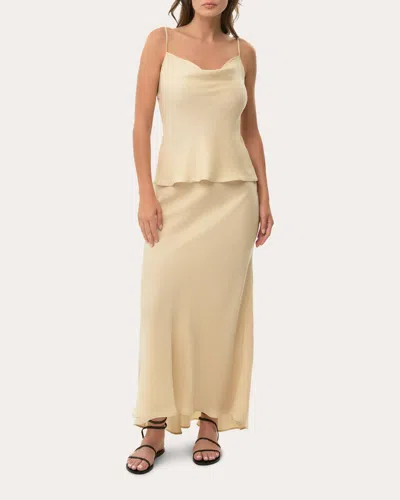 Niluu Women's Draped Linen Blend Camisole Top
