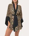 Niluu Women's Leo Amara Mini Kimono Robe In Neutrals