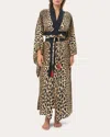 Niluu Women's Leo Mystique Anya Kimono Robe In Brown