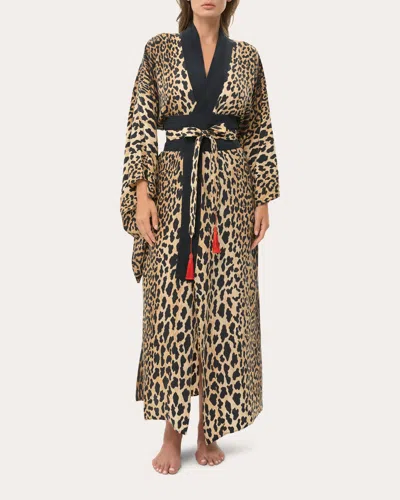 Niluu Women's Leo Mystique Anya Kimono Robe In Brown