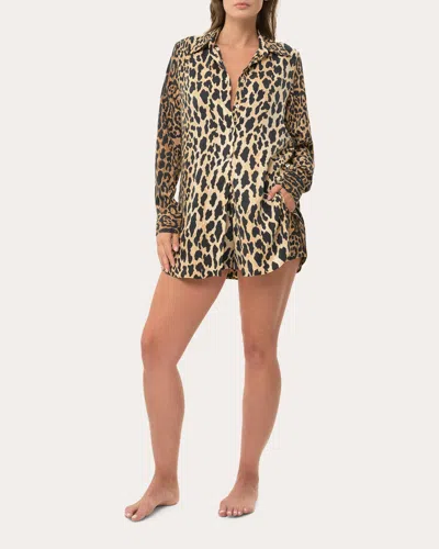 Niluu Women's Leo Mystique Button-up Shirt In Brown