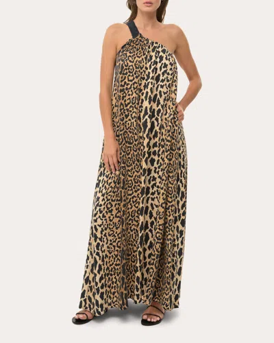 Niluu Women's Leo Mystique Ella Asymmetric Maxi Dress In Brown