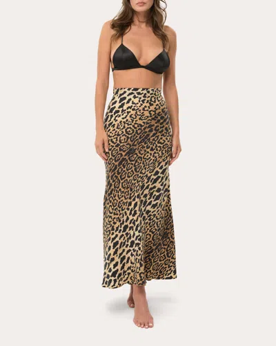 Niluu Women's Leo Mystique Lucy Maxi Slip Skirt In Brown