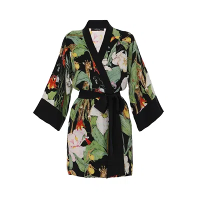 Niluu Women's Monroe Mini Kimono Robe In Multi