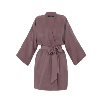 Niluu Women's Neutrals Blush Mini Kimono Robe In Brown