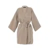Niluu Women's Neutrals Sand Mini Kimono Robe In Nude