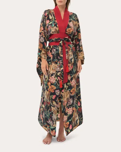 Niluu Women's Presley Mystique Anya Kimono Robe Silk In Multi