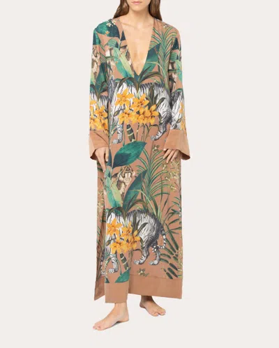Niluu Women's Serengeti Kaftan Dress In Green