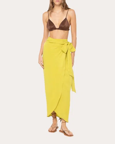 Niluu Women's Serengeti Wrap Skirt In Yellow