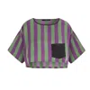 Niluu Women's Stevie Harper Crop Tee In Green