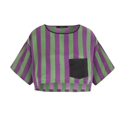Niluu Women's Stevie Harper Crop Tee In Green