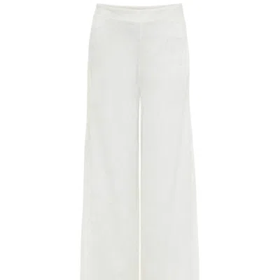 Niluu Women's White Magnolia Hera Flared Pants
