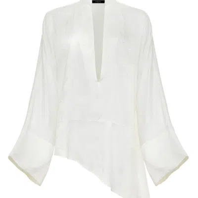 Niluu Women's White Magnolia Hera Tunic Top