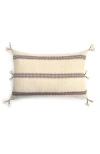 Nimmit Understreke Handwoven Pillow In White