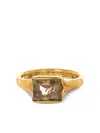 Nimo With Love 18k Yellow Gold The Stacker Pink Sapphire And Diamond Ring In Gold