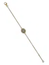 Nimo With Love 18k Yellow Gold Thinny Halo Diamond Bracelet In Gold