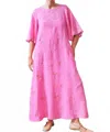 Nimo With Love Blazing Star Fish Embroidery Dress In Pink/fish In Pink
