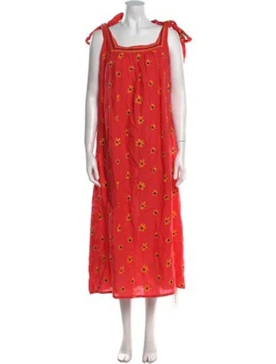 Pre-owned Nimo With Love Linen Long Dress In Yellow