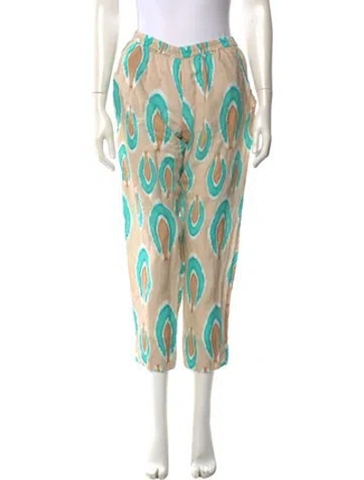 Pre-owned Nimo With Love Linen Straight Leg Pants In Multi