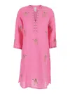 Nimo With Love Multicolor Caftan With V-neckline And All-over Applied Embroidery