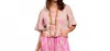 Nimo With Love Orris Blouse With Flower Embroidery In Beige In Neutral