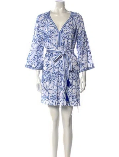 Pre-owned Nimo With Love Printed Mini Dress In Blue