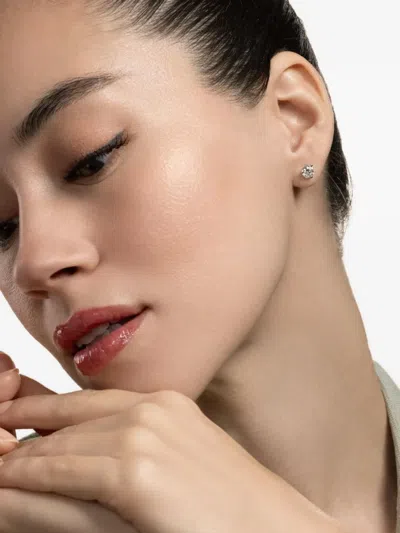 Nimo With Love Diamond Solitaire Earrings In Metallic