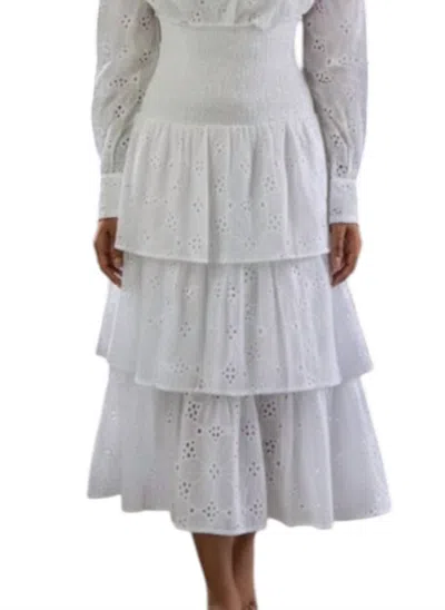 Nimo With Love Spearmint Midi Skirt In White