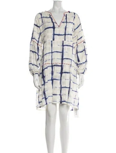 Pre-owned Nimo With Love Striped Mini Dress In Neutrals