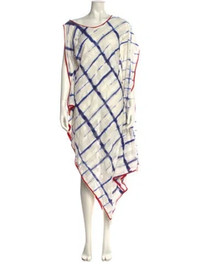 Pre-owned Nimo With Love Tie-dye Print Long Dress In Neutral