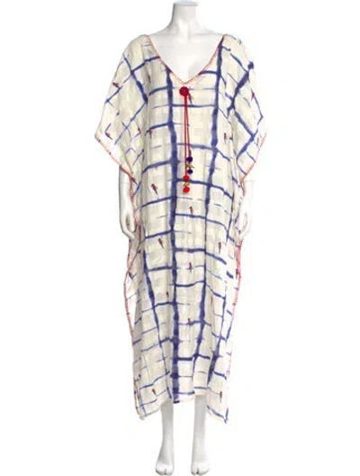 Pre-owned Nimo With Love Tie-dye Print Long Dress In Neutral
