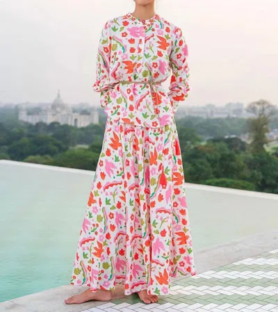 Nimo With Love Vanilla Maxi Skirt In Mexico In Multi