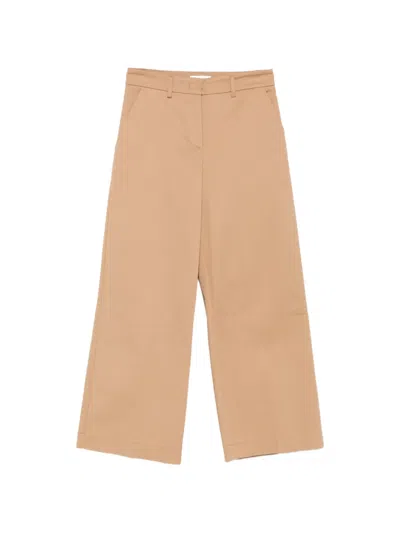 Nina 14.7 Cropped Wide-leg Trousers In Neutral