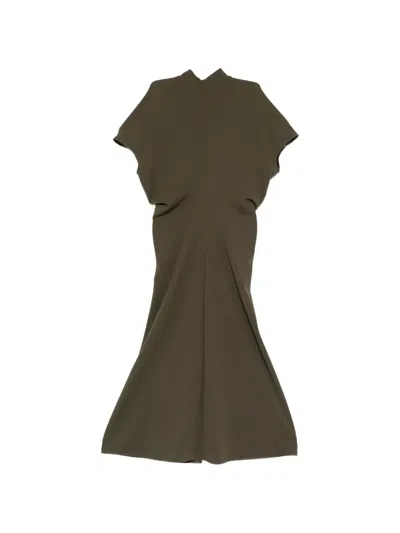 Nina 14.7 High-neck Midi Dress In Green
