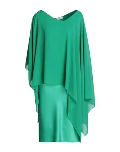 Nina 14.7 Woman Midi Dress Green Size 8 Polyester