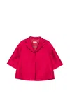 Nina 14.7 Shantung Jacket In Red