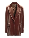 Nina 14.7 Woman Blazer Brown Size 10 Polyester, Elastane In Burgundy