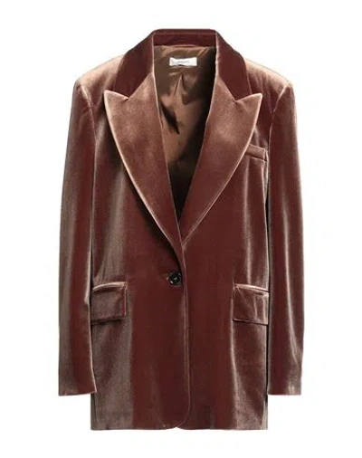 Nina 14.7 Woman Blazer Brown Size 10 Polyester, Elastane In Burgundy