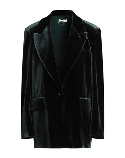 Nina 14.7 Woman Blazer Dark Green Size 12 Polyester, Elastane