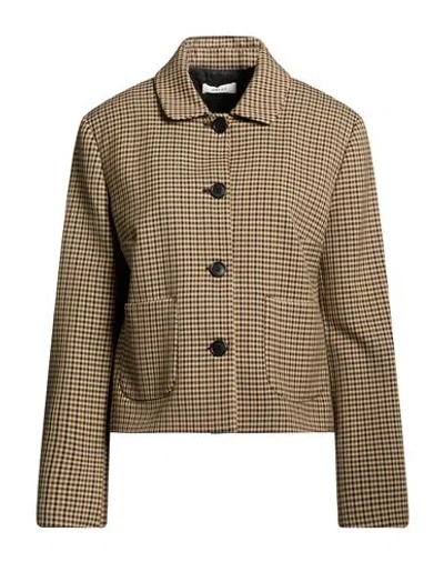 Nina 14.7 Woman Jacket Light Brown Size 8 Polyester, Viscose, Elastane