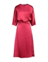 Nina 14.7 Woman Midi Dress Fuchsia Size 10 Polyester, Elastane In Pink