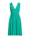 Nina 14.7 Woman Midi Dress Green Size 6 Polyester In Green
