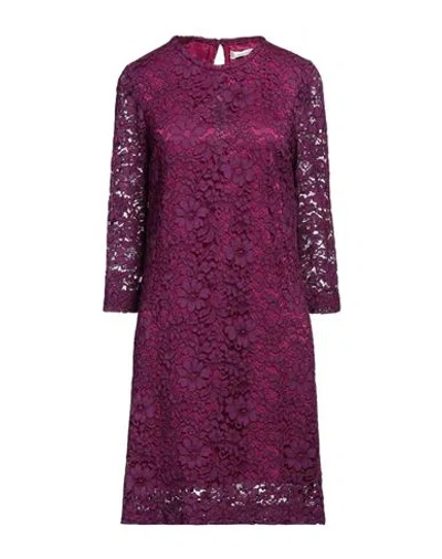 Nina 14.7 Woman Mini Dress Purple Size 8 Viscose, Cotton, Polyamide
