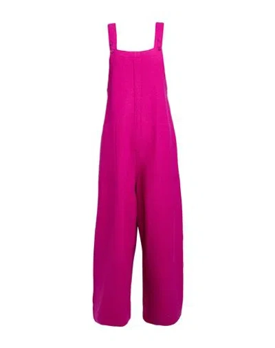 Nina 14.7 Woman Overalls Fuchsia Size 6 Wool In Red