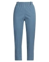 Nina 14.7 Woman Pants Azure Size 6 Cotton In Blue