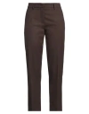 Nina 14.7 Woman Pants Dark Brown Size 12 Polyester, Viscose, Elastane In Brown